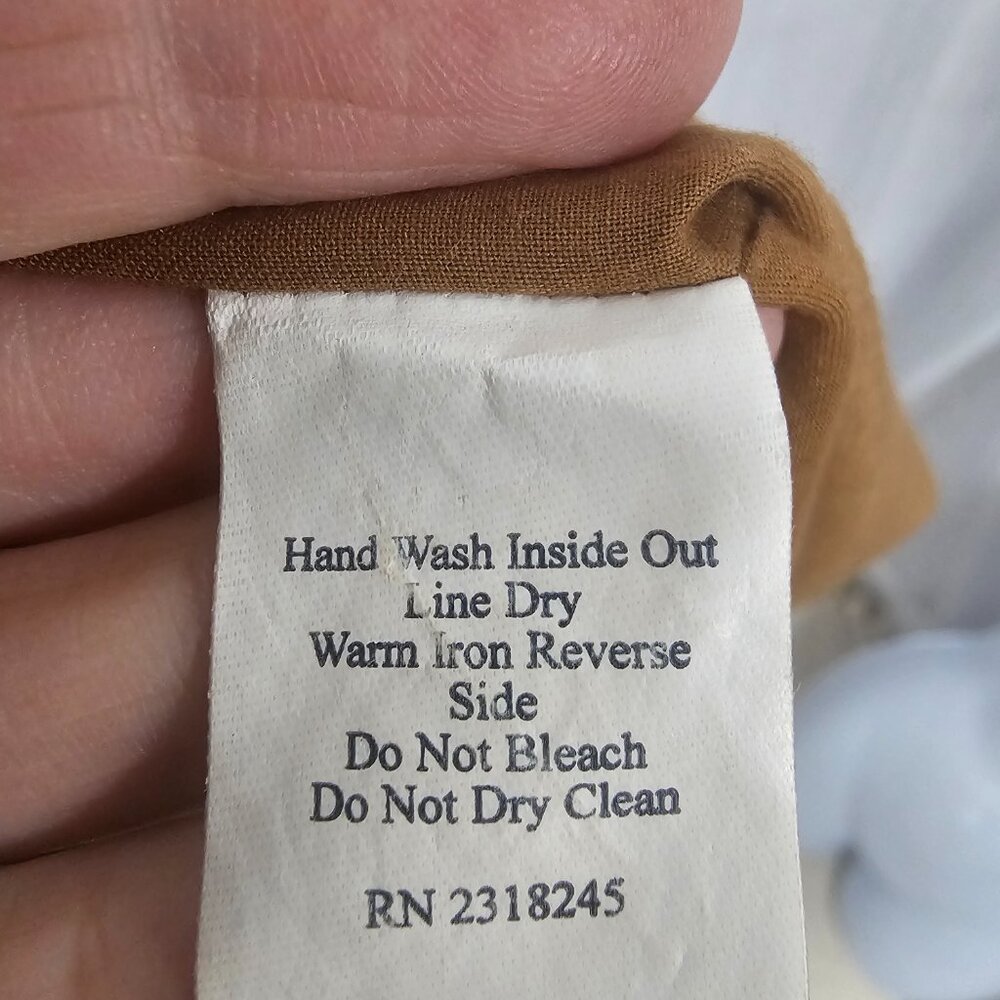 Vineyard Vines Dress Y2K Brown Starfish Beach Resort Preppy Linen Blend 10 - Picture 11 of 12
